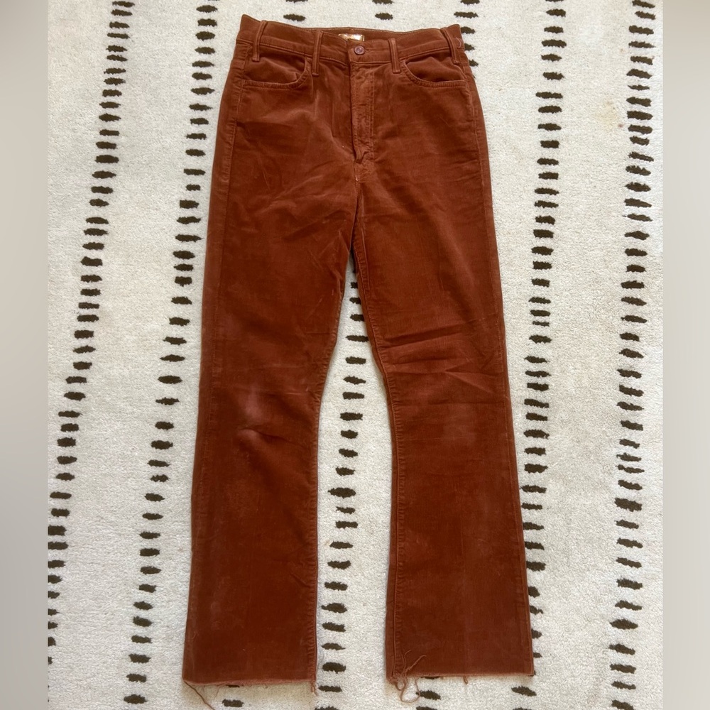 Mother Orange Corduroy Pants